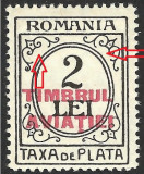 EROARE / VARIETATE--TAXA DE PLATA / TIMBRUL AVIATIEI--1931 MNH