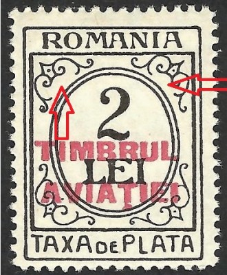 EROARE / VARIETATE--TAXA DE PLATA / TIMBRUL AVIATIEI--1931 MNH foto