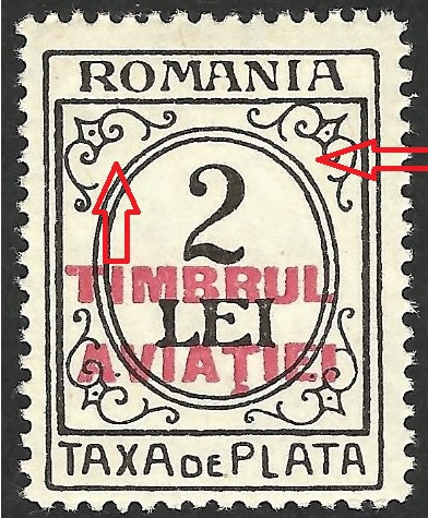 EROARE / VARIETATE--TAXA DE PLATA / TIMBRUL AVIATIEI--1931 MNH