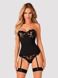 Corset Editya - Negru, XS/S, Obsessive