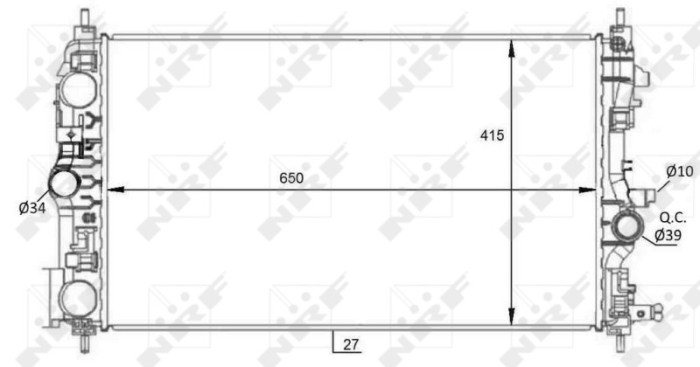 NRF 59076 Radiator, racire motor