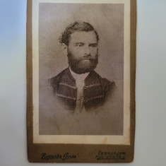 RARA Foto CDV, Portret de revolutionar, Ruzicska Gyula, Debrecen, ca. 1870!