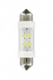 Bec tip LED 24V sofit cu 4 leduri 11x38mm SV85-8 2buc - Alb Garage AutoRide, Lampa