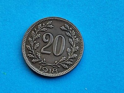 20 Heller 1918 Austria-Calitate-patina-in realitate arata bine! foto
