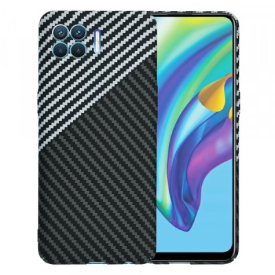 Husa pentru Oppo Reno4 Lite, Techsuit, Carbonite FiberShell, Gri foto