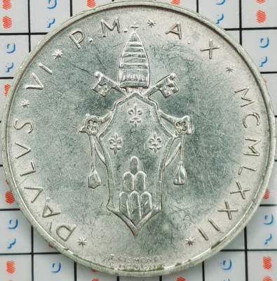 Vatican 500 lire 1972 argint - km 123 - A010 foto
