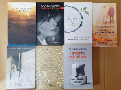 7 vol. Ana Blandiana Humanitas (O silabisire a lumii, Patria mea A4, Orologiul fara ore, Istoria ca viitor, A fi sau a privi, Refluxul sensurilor...) foto