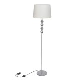 Lampa de podea cu abajur, suport &icirc;nalt, 4 bile decorative, alb GartenMobel Dekor, vidaXL