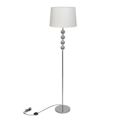 Lampă de podea cu abajur, suport &amp;icirc;nalt, 4 bile decorative, alb foto