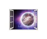 Cumpara ieftin Autocolant decorativ, Fereastra, Planete, Multicolor, 83 cm, 195ST, Oem