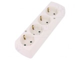 Conector AC Mamă Spliter 2P 250V 16A Alb