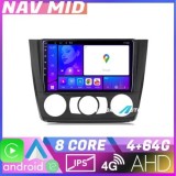 Navigatie BMW Seria 1 E87 2007 2011 clima manuala KIT bmw117 manual EDOTEC-LITE Android Ecran 720P Octa Core 4 64 Carplay CarStore Technology