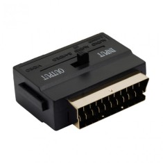 Adaptor EURO RCAsoclu 3 RCA si S-VHS-fisa EURO-SCART placat cu aur - 05178 foto