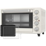 HOMCOM Cuptor electric de blat 32L 1600W cu 3 moduri de &icirc;ncălzire Temporizator Temperatura reglabilă 52,2x38,1x33,5 cm Crem | Aosom Romania