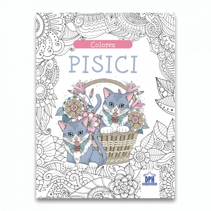 Colorez pisici - carte de colorat