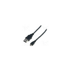 Cablu USB A mufa, USB B micro mufa, USB 2.0, lungime 1.8m, negru, ASSMANN - AK-300110-018-S