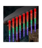 Instalatie LED Craciun 3m, 8 Tuburi 50cm Ploaie Meteori Multicolor