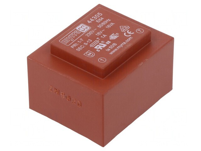 Transformator &Icirc;ncapsulat 16VA 230V 18V PCB