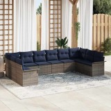 vidaXL Set de canapele pentru grădină 10 pcs Gri deschis poliratan 3354214