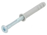 Plastic Anchor with Screw 5x30 Zinc-Plated Steel 100pcs