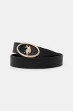 U.S. Polo Assn. curea de piele Marshall femei, culoarea negru, AIUQQ2565WAY