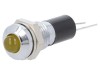 Lampă LED galbenă 12VDC &Oslash;8mm pentru PCB