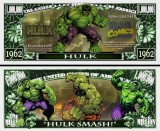!!! SUA = FANTASY NOTE = THE INCREDIBLE HULK - 2012 - UNC / SERIA SUPEREROI