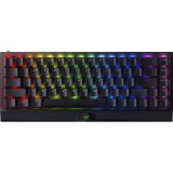 Tastatura gaming mecanica Razer BlackWidow V3 Mini, wireless HyperSpeed, format 65%, iluminare Chroma RGB, switch Razer Green, Negru