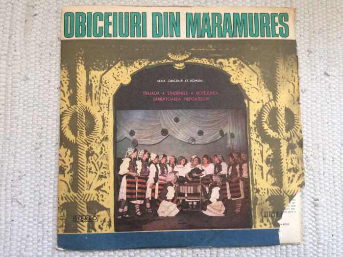 obiceiuri din maramures obiceiuri la romani disc vinyl lp folclor EPE 01909 VG+
