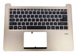Carcasa superioara cu tastatura palmrest Laptop, Acer, Swift 1 SF114-32, N17W6, 6B.GZPN1.009, aurie, layout US