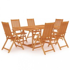 vidaXL Set mobilier grădină, 7 piese, lemn masiv de tec 3059540