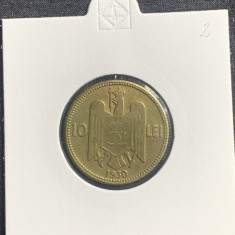 Moneda 10 lei 1930 fără semn de monetarie