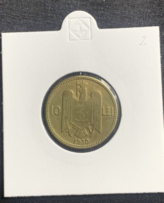 Moneda 10 lei 1930 fără semn de monetarie foto