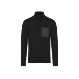 Mercedes AMG Petronas hanorac de bărbați 1/4 Zip Elevated black F1 Team 2024 - XXL