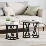 VidaXL Masă de cafea 2 pcs sonoma gri 50 x 50 x 50 cm