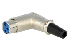 Mufă XLR Mamă 3 Pini 90&deg; pe Cablu