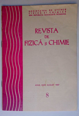 Revista de fizica si chimie nr. 8 din 1987 foto