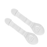 Cumpara ieftin Pachet 2 dispozitive de blocare pentru copii, siguranta pentru dulapuri, sertare si frigider, lungime 20 cm, alb