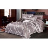 Cumpara ieftin Lenjerie de Pat Finet Jacquard PREMIUM, Pat Dublu, 6 Piese - DNA57