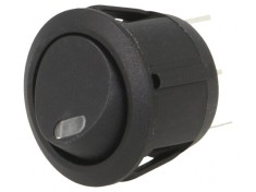 Comutator Rocker SPST ON-OFF 20A/14VDC cu LED Negru foto