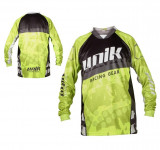 Tricou (bluza) cross-enduro Unik Racing model MX01 culoare: negru/verde fluor &ndash; marime M
