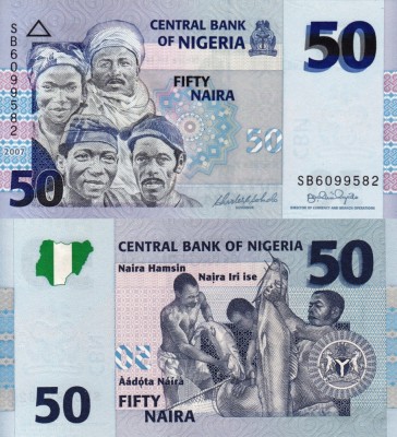 NIGERIA 50 naira 2007 UNC!!! foto