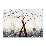 Tablou Copacul vietii pictat manual living, dormitor, hol, 70x50cm ulei pe panza in relief efect 3D