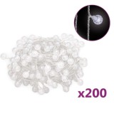 vidalXL Ghirlanda luminoasa, 200 LED-uri, alb rece, 8 functii, 20 m