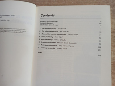 DON COWLEY -HOW TO PLAN ADVERTISING, 1989 foto