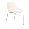 SCAUN Q5 - CADRU CROMAT - ALB