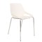 SCAUN Q5 - CADRU CROMAT - ALB