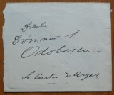 Alexandru Odobescu, scrisoare către soția sa Alexandra ( Saşa ) Prejbeanu, 1894, la Curtea de Arges