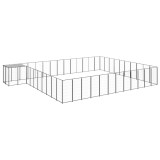 Cumpara ieftin Padoc pentru caini, negru, 37,51 m&sup2;, otel