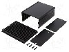 Radiator cu carcasa, aluminiu, negru, FISCHER ELEKTRONIK - GE K 80 42 100 SA